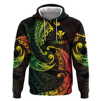 AAPI Heritage Month Zip Hoodie Kanaka Maoli Polynesian Tribal Wave LT05 Pullover Hoodie Reggae - Polynesian Pride
