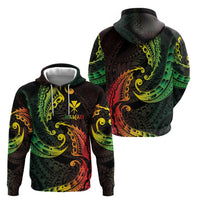 AAPI Heritage Month Zip Hoodie Kanaka Maoli Polynesian Tribal Wave LT05 - Polynesian Pride