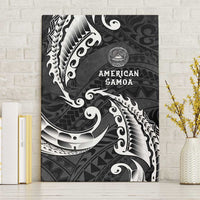 AAPI Heritage Month Canvas Wall Art American Samoa Polynesian Tribal Wave LT05 Without Frame Black - Polynesian Pride