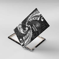 AAPI Heritage Month Canvas Wall Art American Samoa Polynesian Tribal Wave LT05 With Frame Black - Polynesian Pride