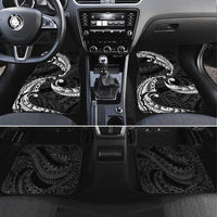 AAPI Heritage Month Car Mats American Samoa Polynesian Tribal Wave LT05 Set 4pcs Black - Polynesian Pride