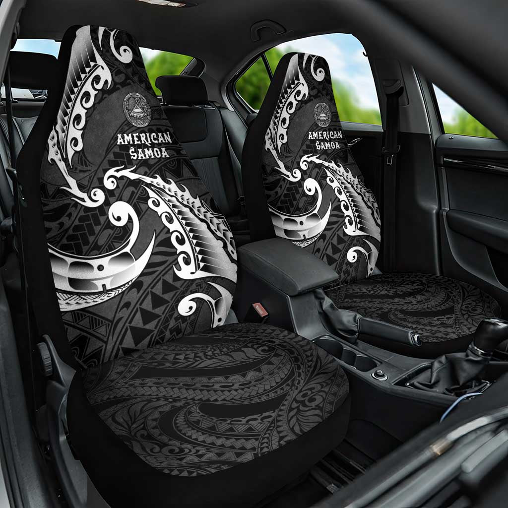 AAPI Heritage Month Car Seat Cover American Samoa Polynesian Tribal Wave LT05 One Size Black - Polynesian Pride