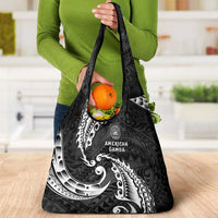 AAPI Heritage Month Grocery Bag American Samoa Polynesian Tribal Wave LT05 - Polynesian Pride