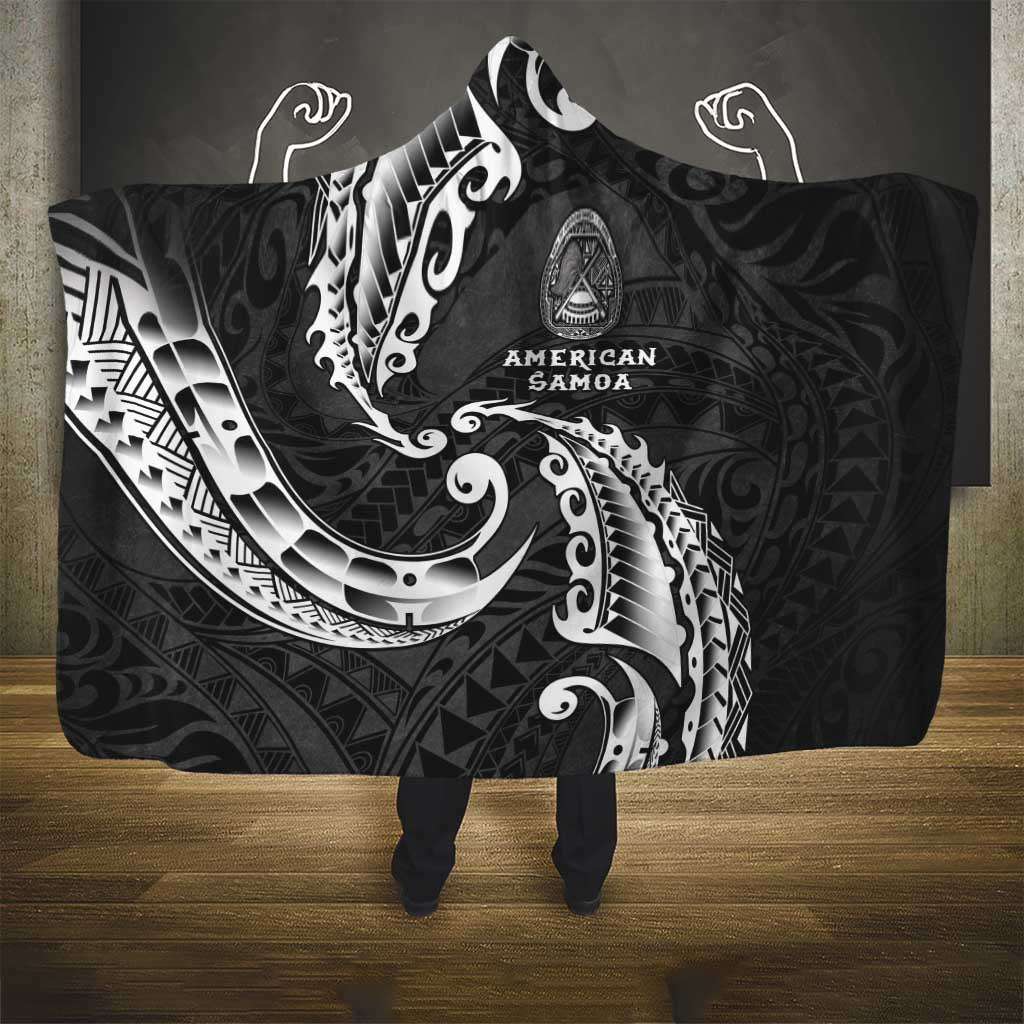 AAPI Heritage Month Hooded Blanket American Samoa Polynesian Tribal Wave LT05 - Polynesian Pride