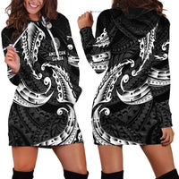 AAPI Heritage Month Hoodie Dress American Samoa Polynesian Tribal Wave LT05 - Polynesian Pride