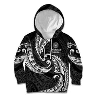 AAPI Heritage Month Kid Hoodie American Samoa Polynesian Tribal Wave LT05 Hoodie Black - Polynesian Pride