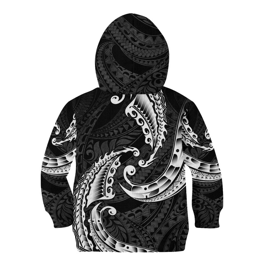 AAPI Heritage Month Kid Hoodie American Samoa Polynesian Tribal Wave LT05 - Polynesian Pride