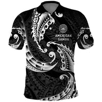 AAPI Heritage Month Polo Shirt American Samoa Polynesian Tribal Wave LT05 Black - Polynesian Pride