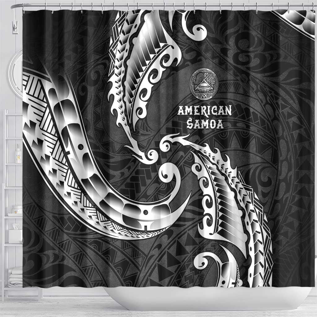 AAPI Heritage Month Shower Curtain American Samoa Polynesian Tribal Wave LT05 - Polynesian Pride