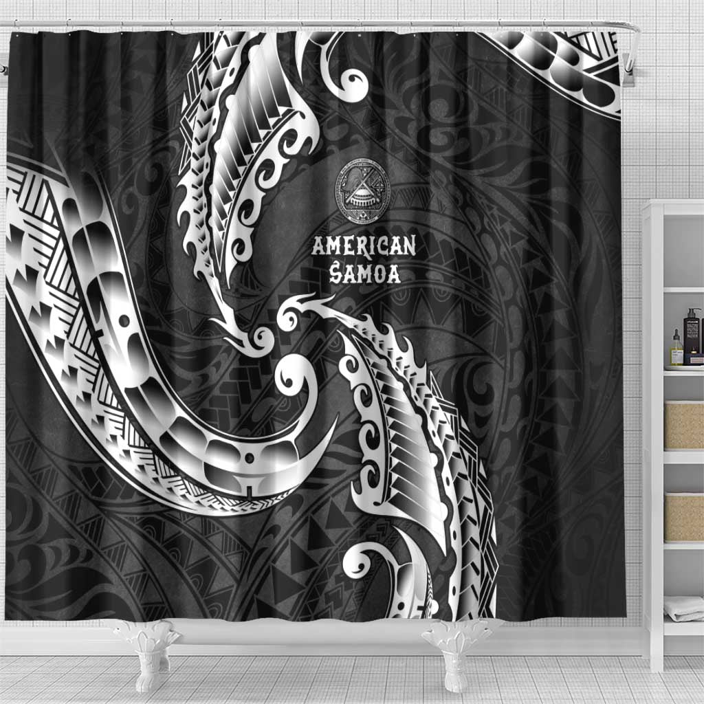 AAPI Heritage Month Shower Curtain American Samoa Polynesian Tribal Wave LT05 - Polynesian Pride