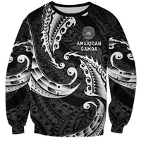 AAPI Heritage Month Sweatshirt American Samoa Polynesian Tribal Wave LT05 Unisex Black - Polynesian Pride
