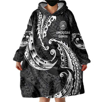 AAPI Heritage Month Wearable Blanket Hoodie American Samoa Polynesian Tribal Wave LT05 - Polynesian Pride