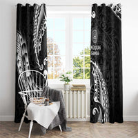 AAPI Heritage Month Window Curtain American Samoa Polynesian Tribal Wave LT05 - Polynesian Pride