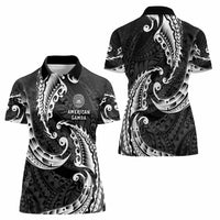 AAPI Heritage Month Women Polo Shirt American Samoa Polynesian Tribal Wave LT05 - Polynesian Pride