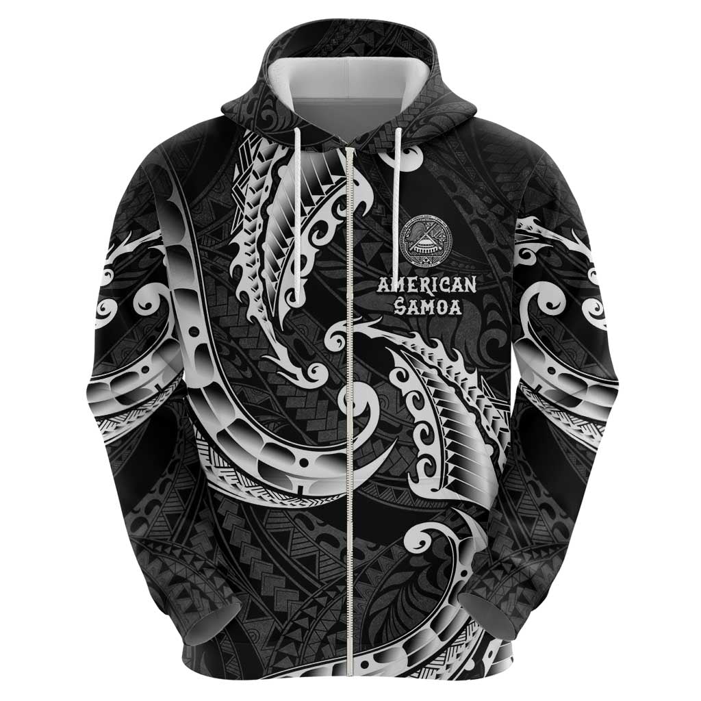 AAPI Heritage Month Zip Hoodie American Samoa Polynesian Tribal Wave LT05 - Polynesian Pride