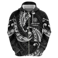 AAPI Heritage Month Zip Hoodie American Samoa Polynesian Tribal Wave LT05 - Polynesian Pride