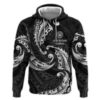 AAPI Heritage Month Zip Hoodie American Samoa Polynesian Tribal Wave LT05 Pullover Hoodie Black - Polynesian Pride