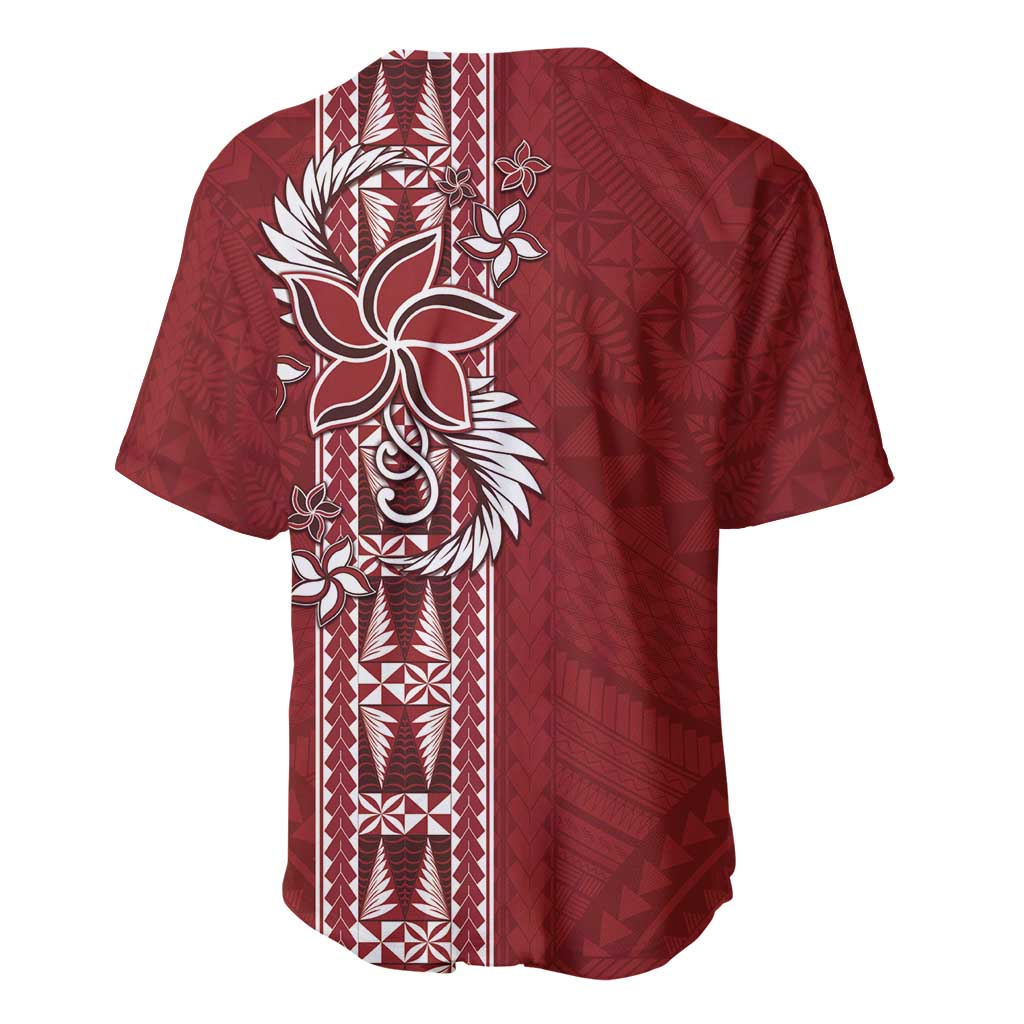 Tonga Language Week Baseball Jersey Malo e Lelei Kupesi Ngatu Pattern LT05 - Polynesian Pride