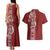 Tonga Language Week Couples Matching Tank Maxi Dress and Hawaiian Shirt Malo e Lelei Kupesi Ngatu Pattern