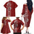 Tonga Language Week Family Matching Off The Shoulder Long Sleeve Dress and Hawaiian Shirt Malo e Lelei Kupesi Ngatu Pattern