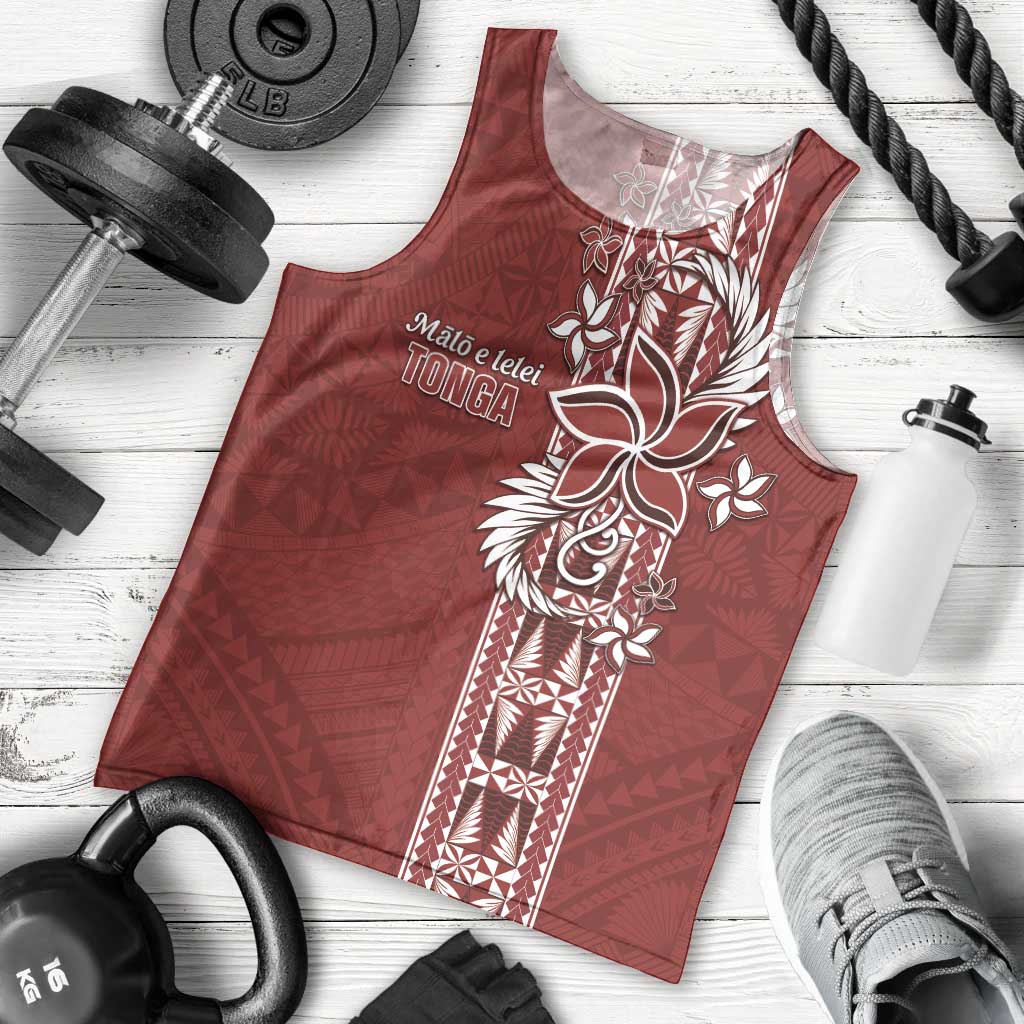Tonga Language Week Men Tank Top Malo e Lelei Kupesi Ngatu Pattern LT05 - Polynesian Pride