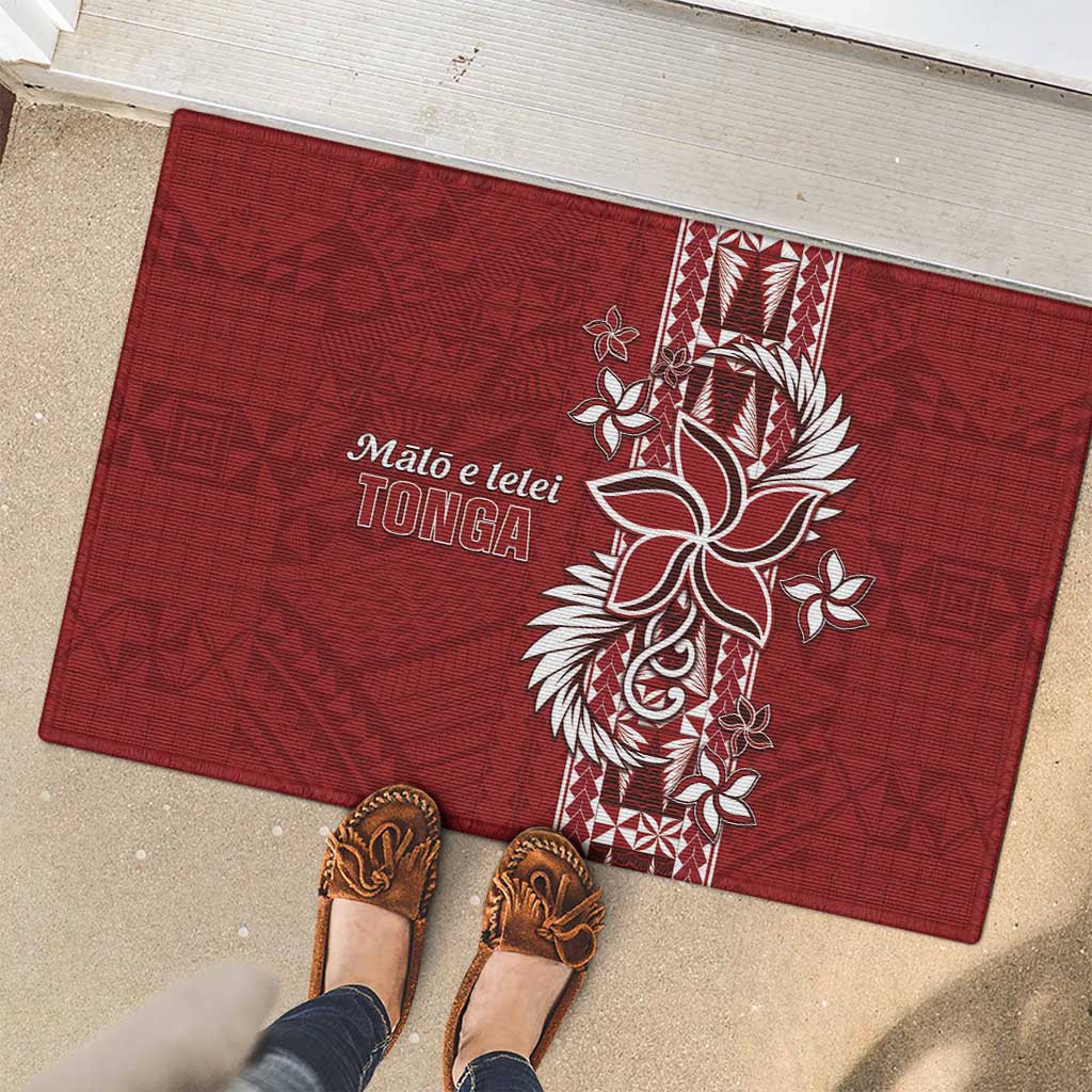 Tonga Language Week Rubber Doormat Malo e Lelei Kupesi Ngatu Pattern LT05 - Polynesian Pride