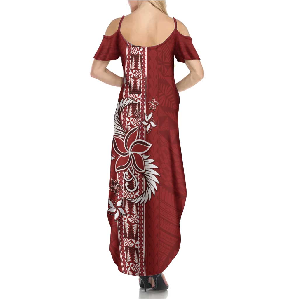 Tonga Language Week Summer Maxi Dress Malo e Lelei Kupesi Ngatu Pattern LT05 - Polynesian Pride