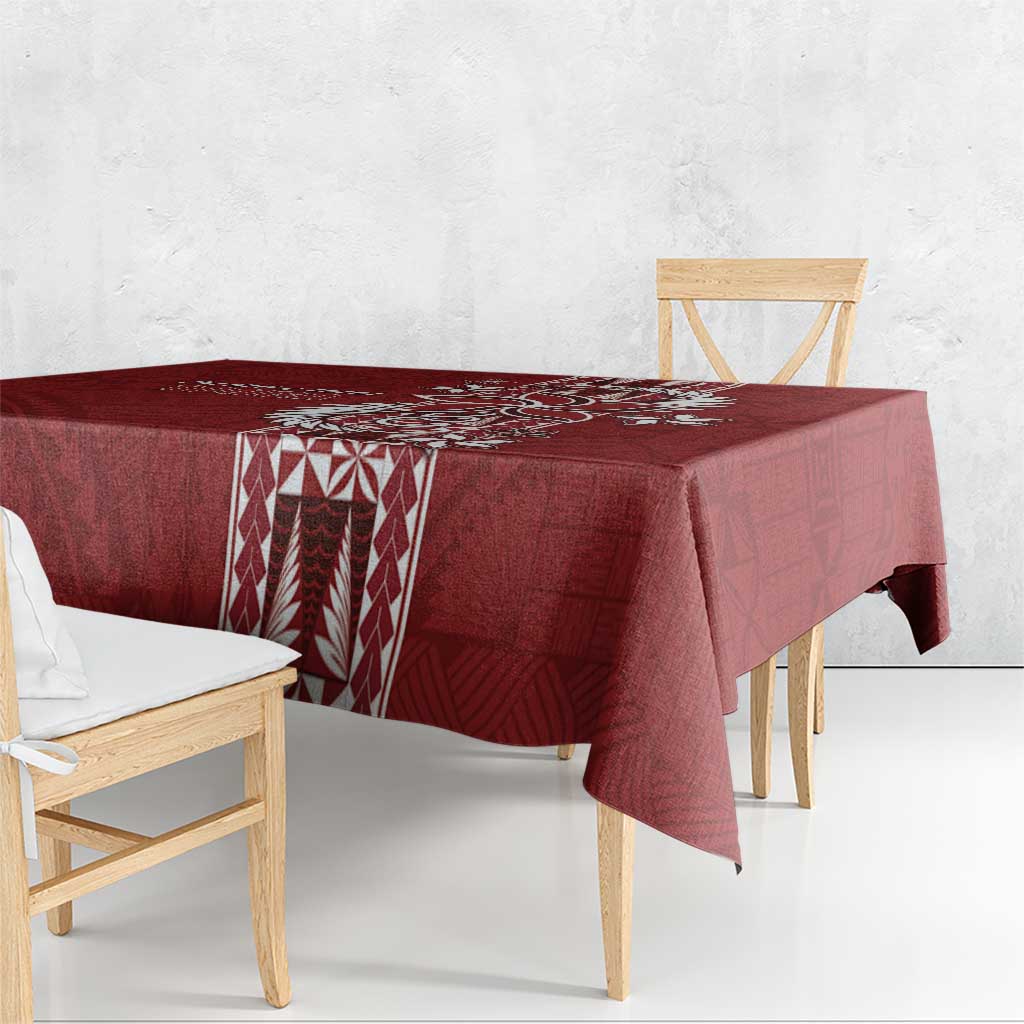 Tonga Language Week Tablecloth Malo e Lelei Kupesi Ngatu Pattern LT05 - Polynesian Pride