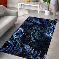 Aotearoa New Zealand Octopus Area Rug Silver Fern Maori Pattern LT05 - Polynesian Pride