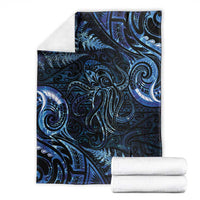 Aotearoa New Zealand Octopus Blanket Silver Fern Maori Pattern LT05 - Polynesian Pride