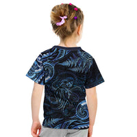Aotearoa New Zealand Octopus Kid T Shirt Silver Fern Maori Pattern LT05 - Polynesian Pride