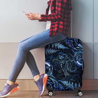 Aotearoa New Zealand Octopus Luggage Cover Silver Fern Maori Pattern LT05 - Polynesian Pride