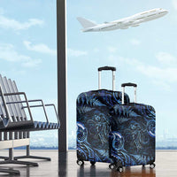 Aotearoa New Zealand Octopus Luggage Cover Silver Fern Maori Pattern LT05 - Polynesian Pride