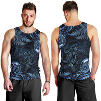 Aotearoa New Zealand Octopus Men Tank Top Silver Fern Maori Pattern LT05 - Polynesian Pride