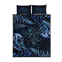 Aotearoa New Zealand Octopus Quilt Bed Set Silver Fern Maori Pattern LT05 - Polynesian Pride