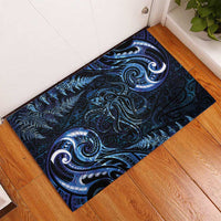 Aotearoa New Zealand Octopus Rubber Doormat Silver Fern Maori Pattern LT05 - Polynesian Pride