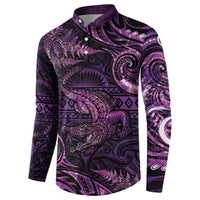 Aotearoa New Zealand Crocodile Button Sweatshirt Silver Fern Maori Pattern LT05 - Polynesian Pride