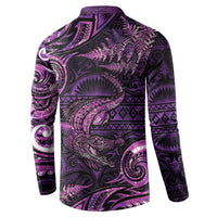 Aotearoa New Zealand Crocodile Button Sweatshirt Silver Fern Maori Pattern LT05 - Polynesian Pride