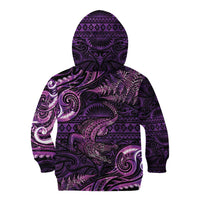 Aotearoa New Zealand Crocodile Kid Hoodie Silver Fern Maori Pattern LT05 - Polynesian Pride