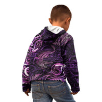 Aotearoa New Zealand Crocodile Kid Hoodie Silver Fern Maori Pattern LT05 - Polynesian Pride