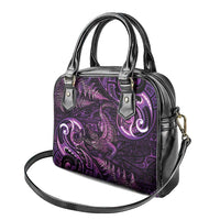 Aotearoa New Zealand Crocodile Shoulder Handbag Silver Fern Maori Pattern LT05 - Polynesian Pride