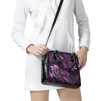 Aotearoa New Zealand Crocodile Shoulder Handbag Silver Fern Maori Pattern LT05 - Polynesian Pride