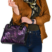 Aotearoa New Zealand Crocodile Shoulder Handbag Silver Fern Maori Pattern LT05 - Polynesian Pride