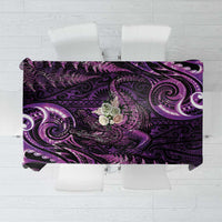 Aotearoa New Zealand Crocodile Tablecloth Silver Fern Maori Pattern LT05 Purple - Polynesian Pride