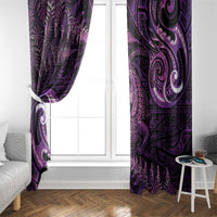 Aotearoa New Zealand Crocodile Window Curtain Silver Fern Maori Pattern LT05 - Polynesian Pride