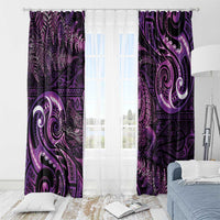 Aotearoa New Zealand Crocodile Window Curtain Silver Fern Maori Pattern LT05 - Polynesian Pride