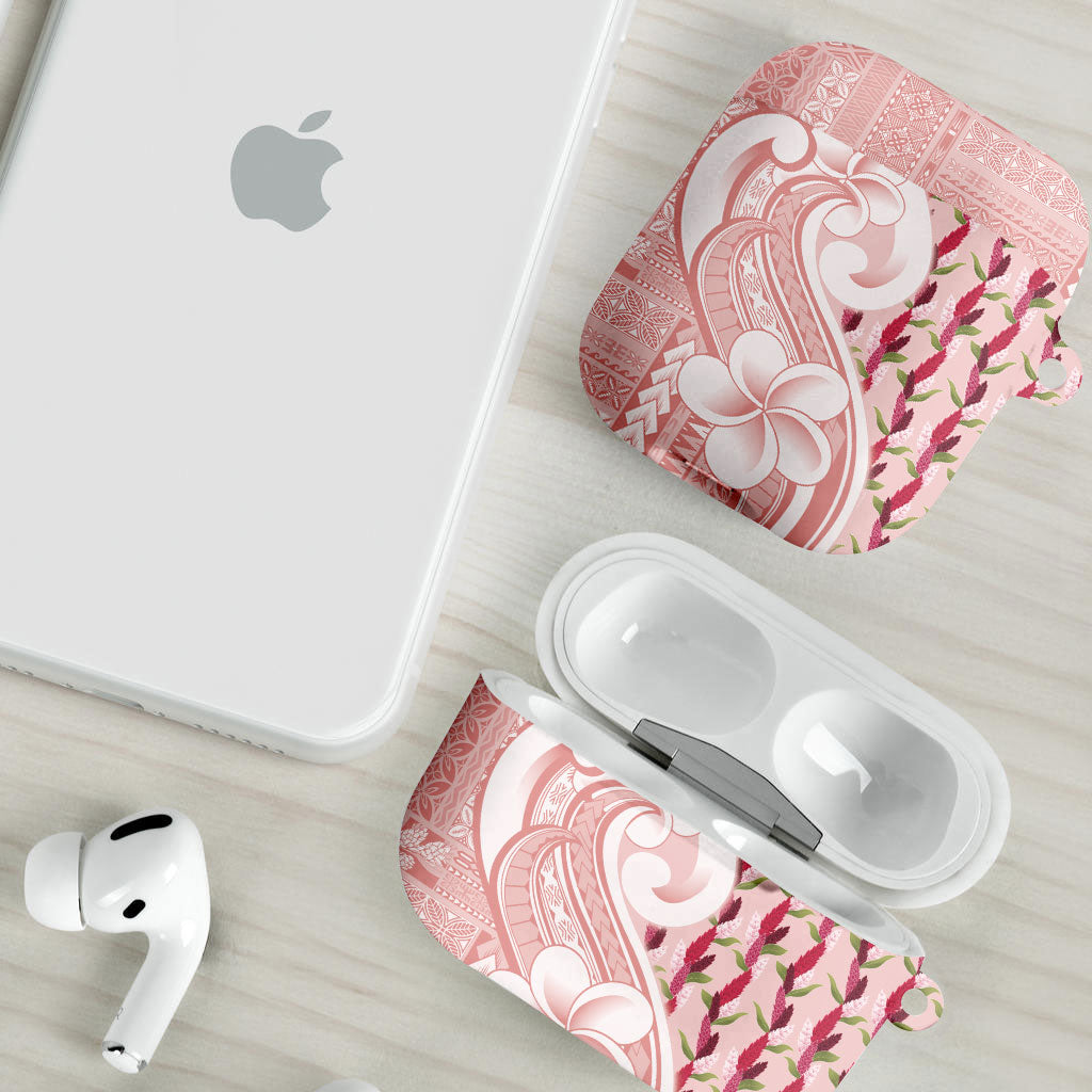 Samoa Teuila AirPods Case Pink Samoan Siapo Motifs LT05 - Polynesian Pride