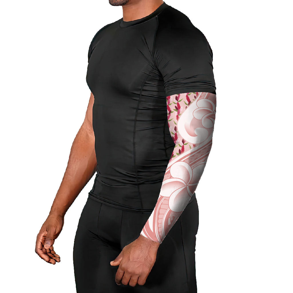 Samoa Teuila Arm Sleeves Pink Samoan Siapo Motifs LT05 - Polynesian Pride