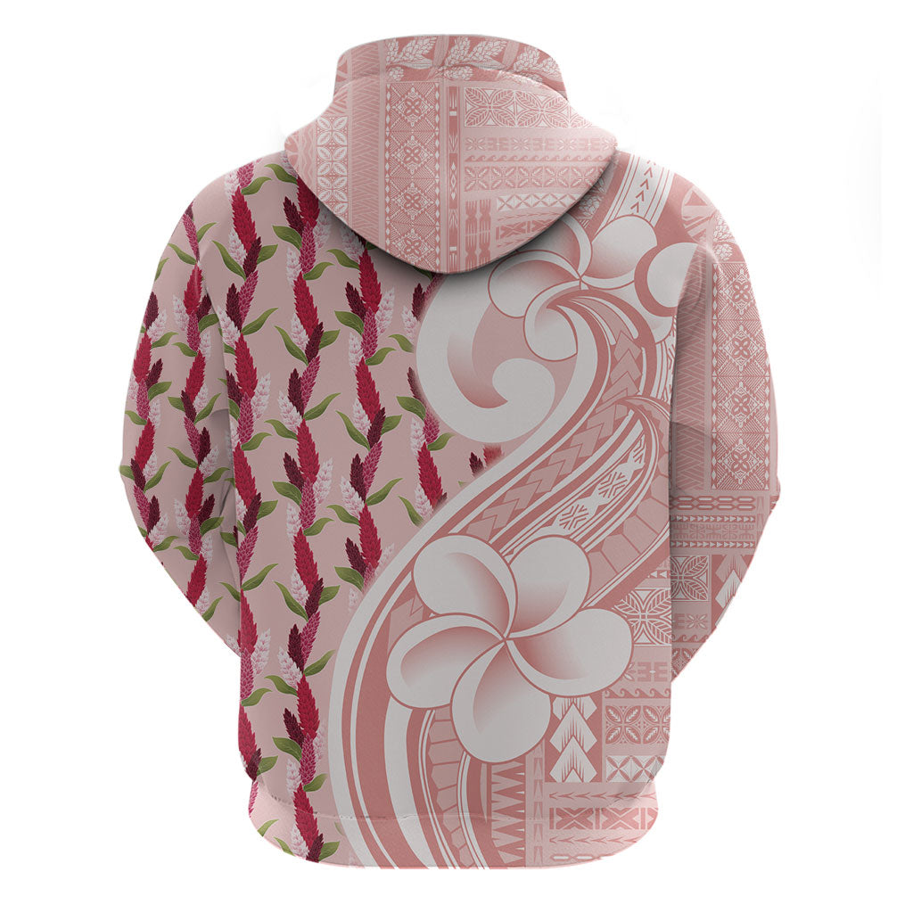 Samoa Teuila Hoodie Pink Samoan Siapo Motifs LT05 - Polynesian Pride