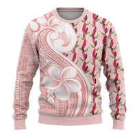 Samoa Teuila Ugly Christmas Sweater Pink Samoan Siapo Motifs LT05 - Polynesian Pride